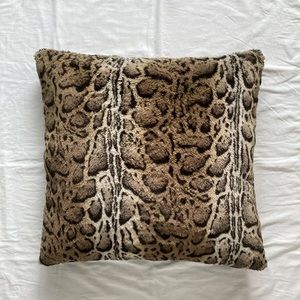 ETRO ETRO HOME LEOPARD FAUX FUR XL PILLOW ITALY + DOWN INSET